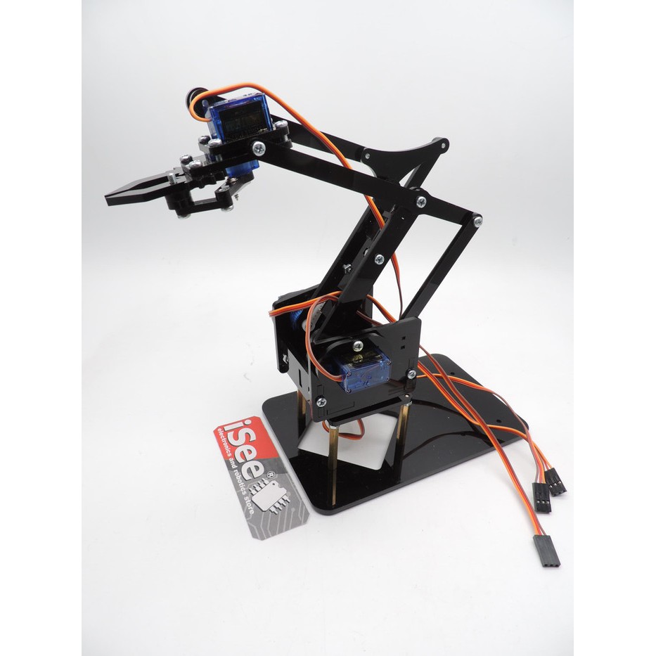 Arm Robot lengan tangan 4 DOF Acrylic Mechanic Handle ( only frame )