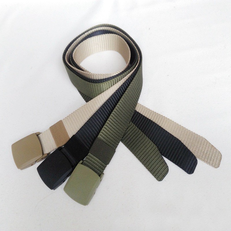 SABUK ANTI METAL DETECTOR TALI IKAT PINGGANG PRIA NYLON CANVAS GESPER RESLETING MEN XRay Belt