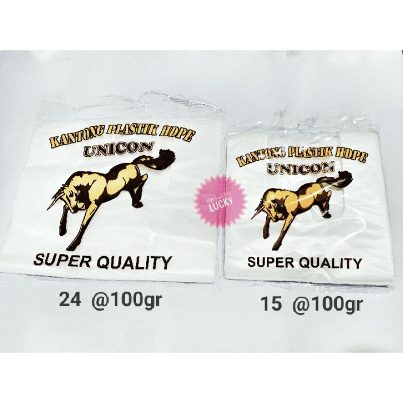 PLASTIK KANTONG KRESEK HD ISI 52PC 100gram BENING UKURAN 15/24