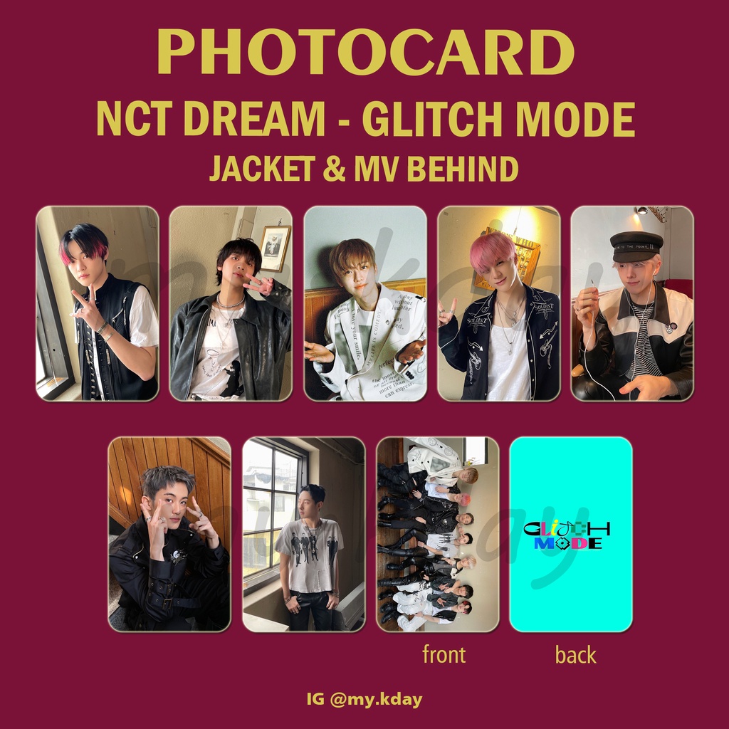 PC-0904, Unofficial Photocard NCT Dream Glitch Mode Jacket & MV Behind 2 sisi