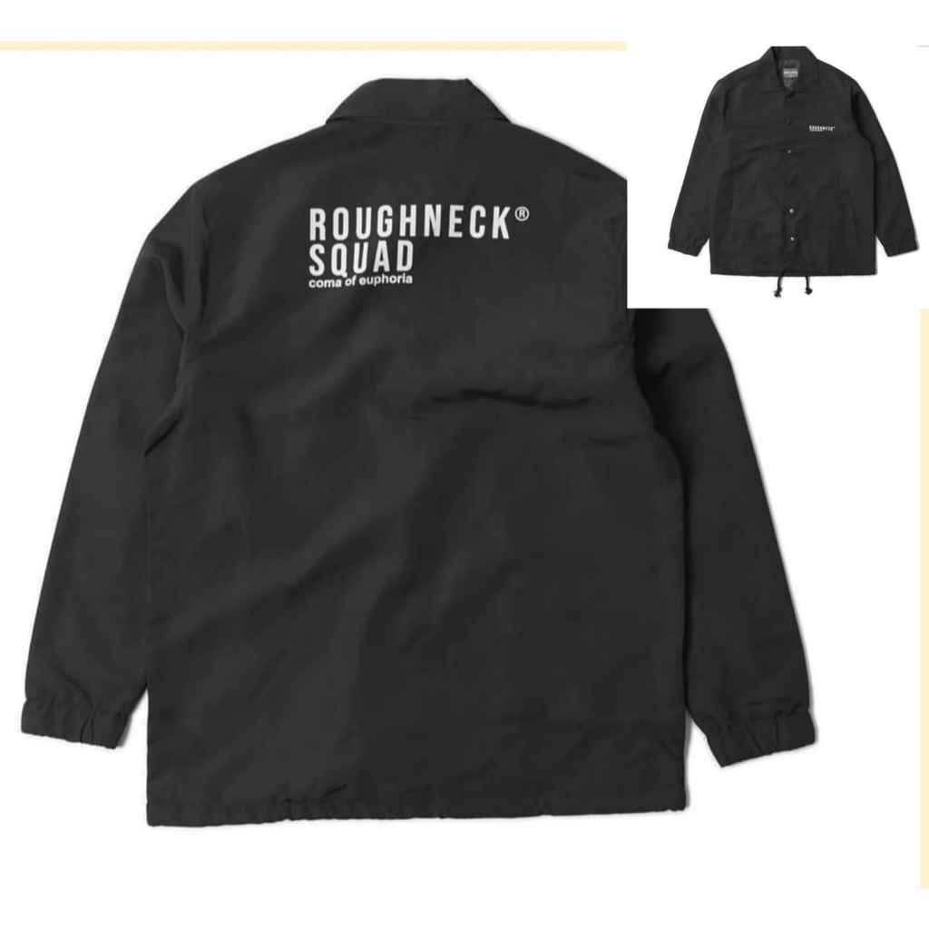 Jaket Coach Roughneck Black Squad Pria Wanita - Hoodie - Sweater - roughneck