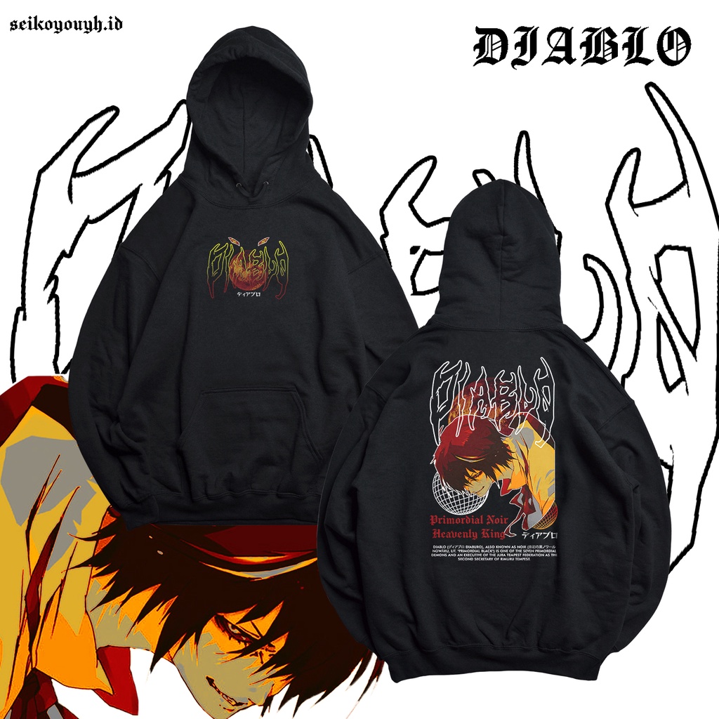 HOODIE ANIME Tensei Shitara Slime Datta Ken "Diablo" Black