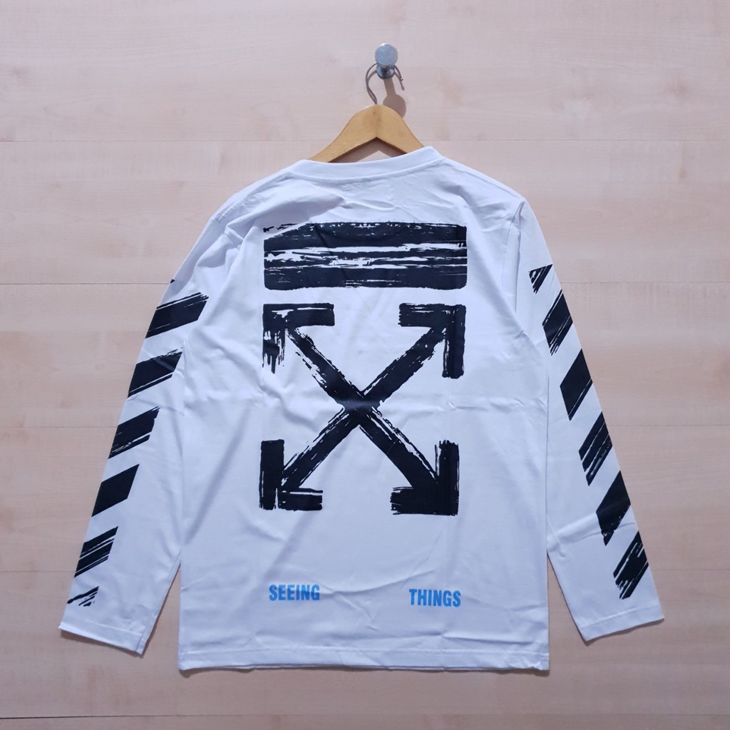 Kaos Tshirt Off White Seeing Things Long Sleeve