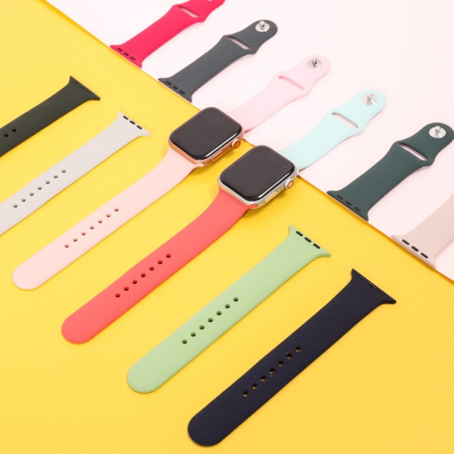 Strap for Apple Watch 38mm 40mm 42mm 44mm+ Rubber Sport Band Strap Tali