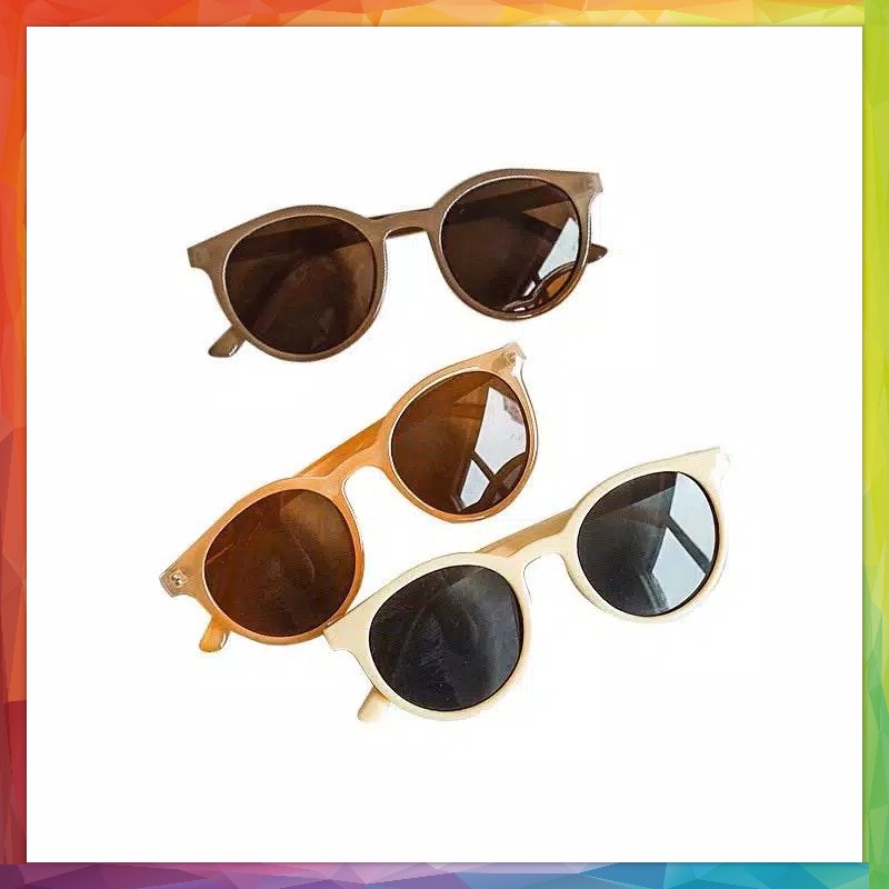 Kacamata Bulat Mata Kucing Kacamata Hitam Wanita / Pria Sunglasses