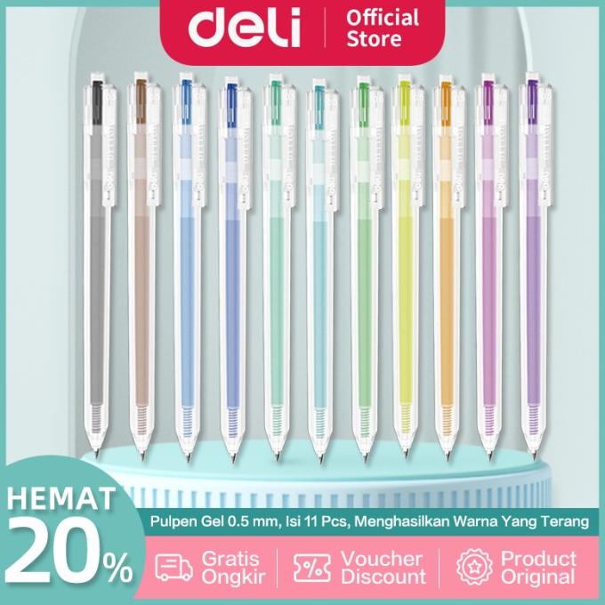 

SALE Deli Combo Set Pulpen Gel 11 Warna 0.5mm Warna Terang EG118-11pcs/PULPEN GEL/PULPEN LUCU/PULPEN 1 PACK/PENSIL WARNA/PENSIL 2B/PENGHAPUS JOYKO/PENGHAPUS LUCU/RAUTAN PENSIL PUTAR/RAUTAN ELEKTRIK/SPIDOL WARNA/SPIDOL PERMANEN/SPIDOL WHITEBOARD/CORRECTION