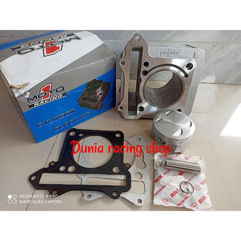 Blok Seher Blok Cylinder Moto 1 Paketan Bore up CRF 150 MX king SATRIA FU KLX DTRACKER 150 Vixion R15 V2 Jupiter MX New MX 135 63MM 66MM Piston Ring Seher Pin piston 1set