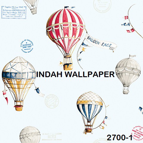 Wallpaper Dinding Korea Roll Besar Anak Balon Udara Varian Plenus