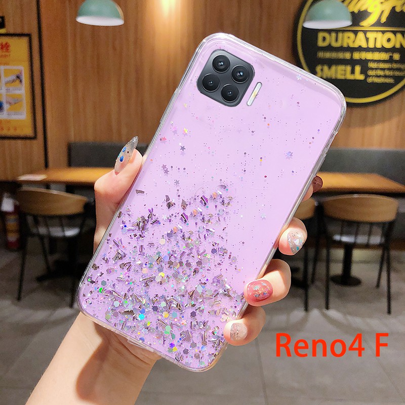 Kesing Hp Oppo Reno5 F Reno4 F Reno 4 Pro 4g Indonesia Version Oppo Reno 4f Cover Bling Clear Black Green Pink Star Space Tpu Soft Casing With Jack Hole New Phone