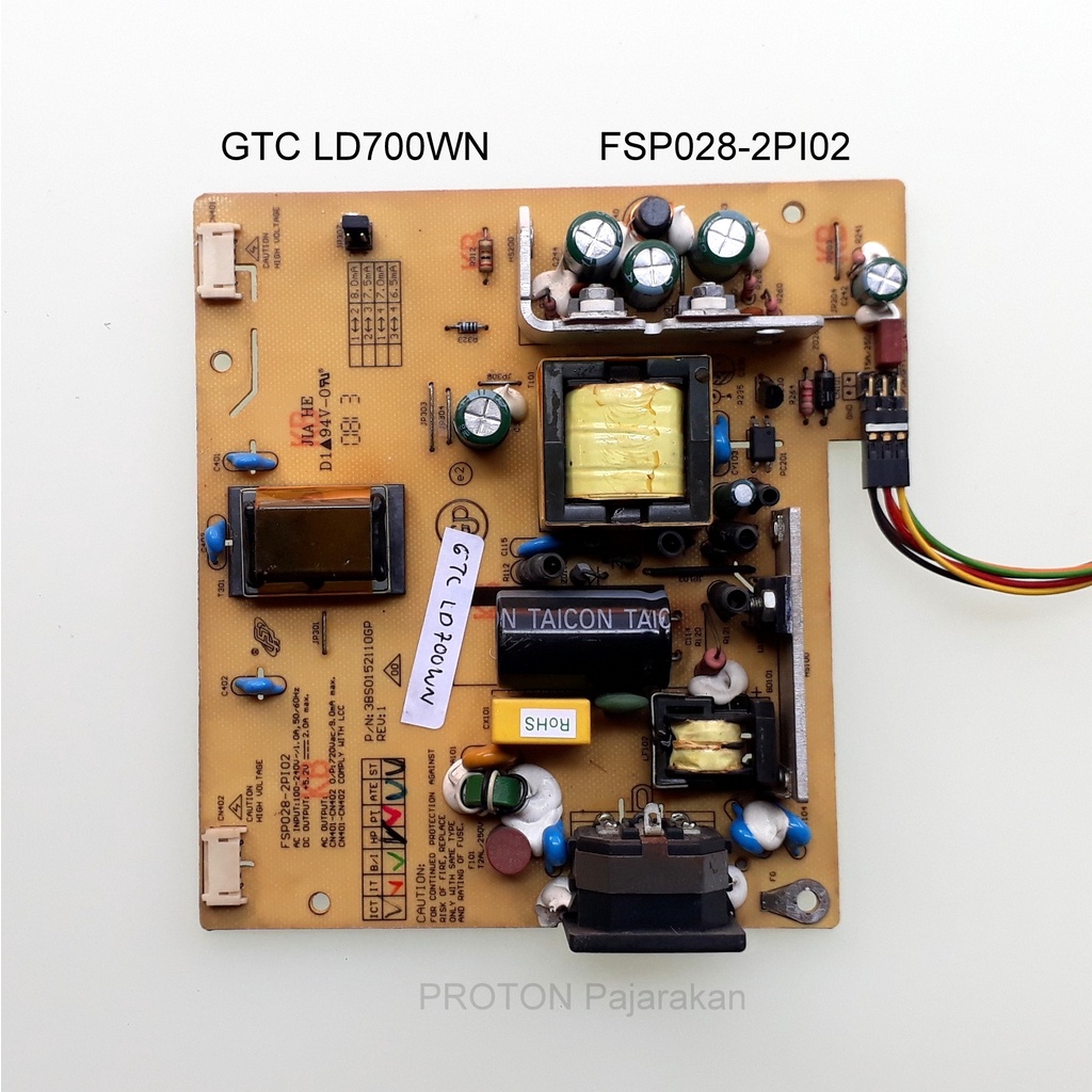 PSU LCD Monitor GTC Primera LD700WN ACER AL1516 VA1716W Power Supply PCB FSP028-2PI02