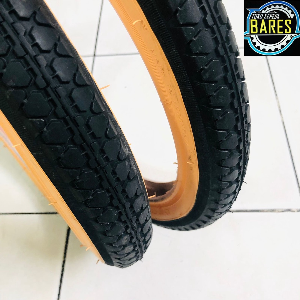 Ban Luar Sepeda BMX / Mini / Lipat Lucky Stone 16 x 1.75 Hitam Kuning