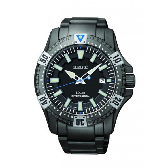 Seiko SNE281P1 Divers Solar Black Grey