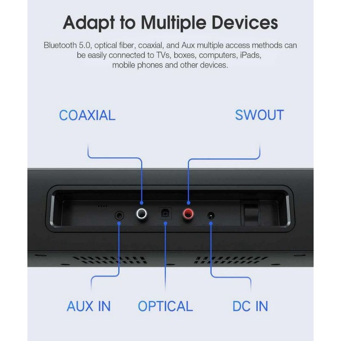 Mi TV Soundbar 2.1 Wireless Home Theater Subwoofer 100W