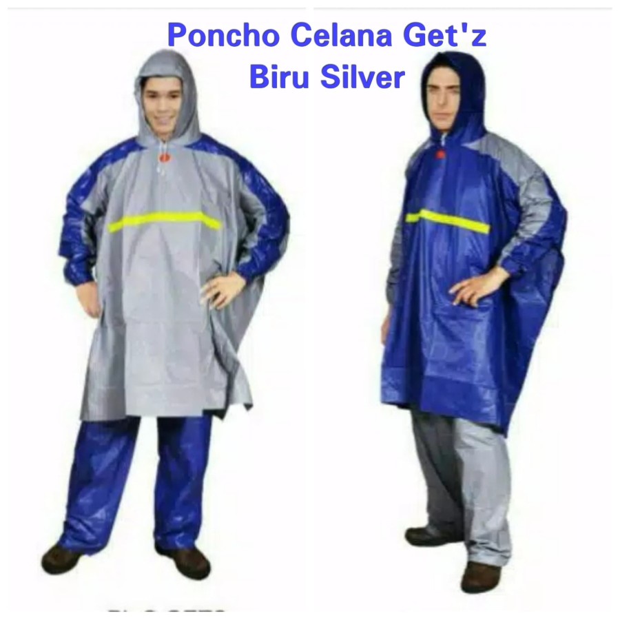 Jas Hujan Ponco Lengan Celana GETZ - Raincoat Mantel Hujan Poncho Tangan plus celana GETZ