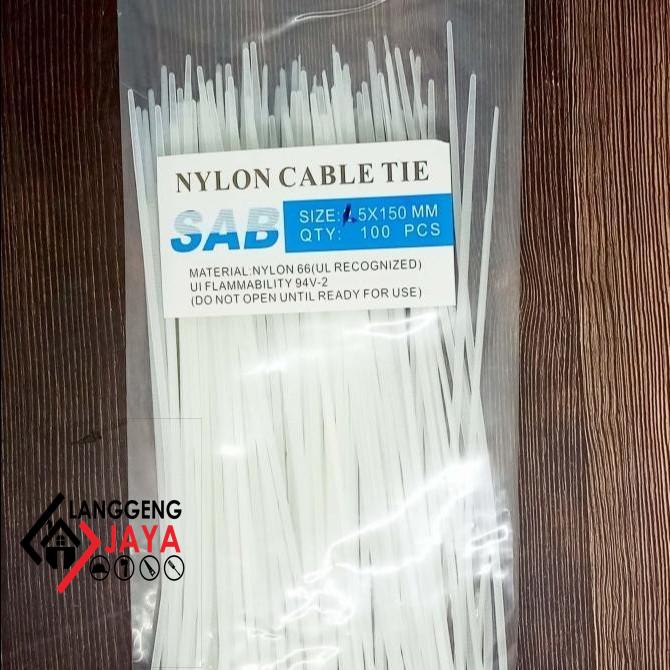 

Kabel Tis 150Mm X 1.5 Putih Sab (100Pcs) Langgeng-