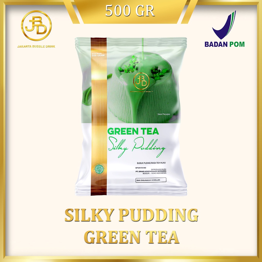 Silky Pudding GREEN TEA -  Silky Bubuk Powder  | Jakarta Bubble Drink