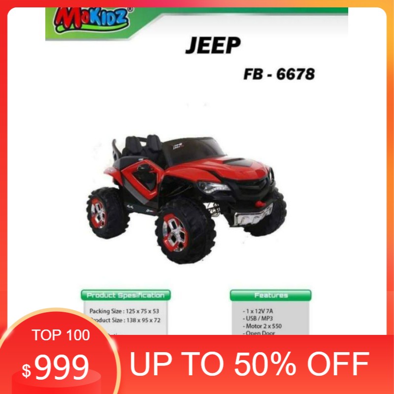 Mobil aki anak Mokidz Jeep FB - 6678