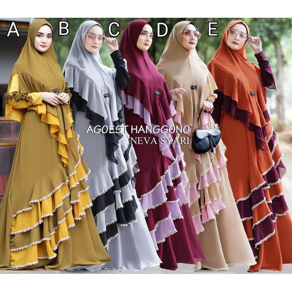 NEVA BY AGOEST HANGGONO / GAMIS SYARI / GAMIS ORI / GAMIS TERBARU / GAMIS BRANDED / GAMIS TERLARIS