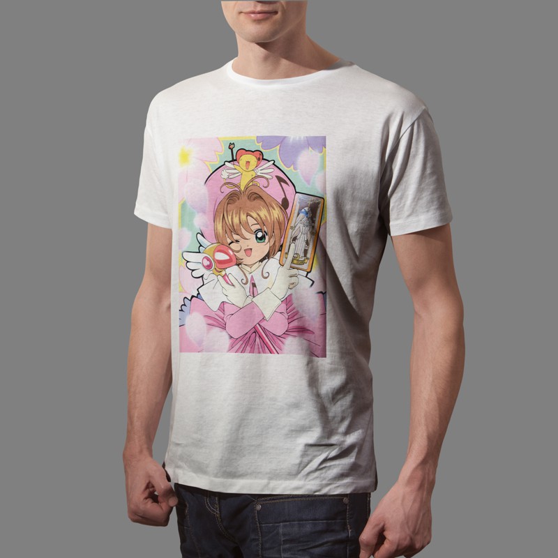 Kaos Cardcaptor Sakura Tshirt Casual Bahan Katun Unisex T-Shirt