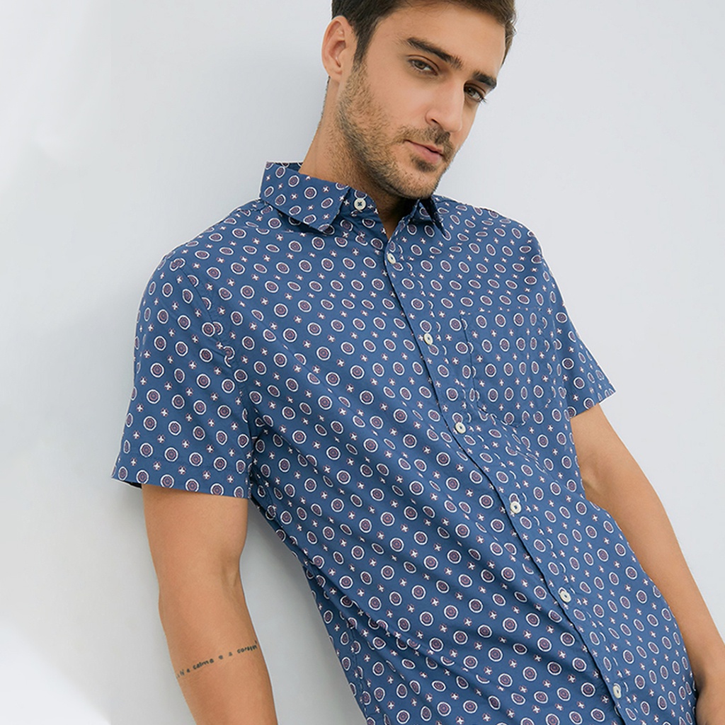 JOY SHADE  Men Kemeja Tangan Pendek FIREWORK Shirt by Aeropostale