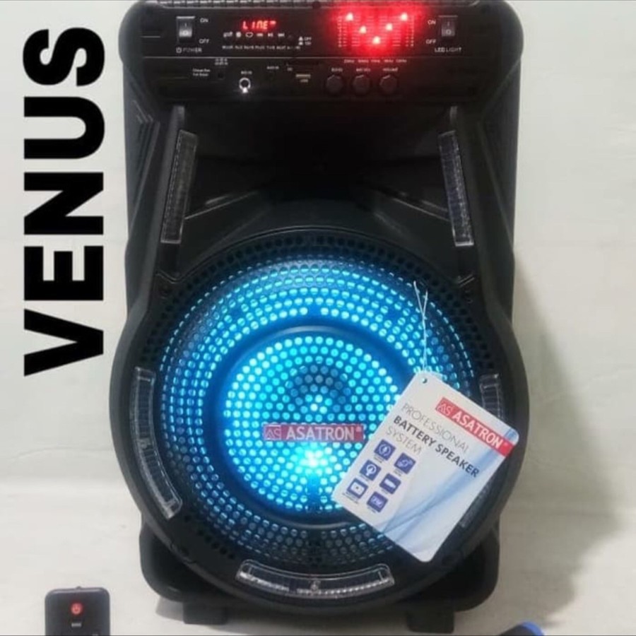 Speaker asatron Portable  wireless VENUS/jupiter  HT 8880 UKM 12inch