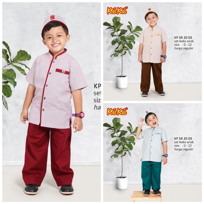 Cod Koko Muslim Anak kode KP SR 20 03 Keke Original Murah Koko Ngaji Koko Diskon Anak 2021 Setelan B