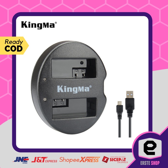 Aksesoris Charger Baterai Batere Kamera Kingma 2 Slot Canon 550D 600D 650D Murah
