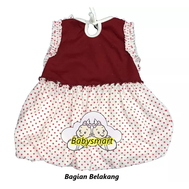 Babysmart - Baju bayi Perempuan Dress Ballon motif DUCK PLANET KIDS usia 0-12 bulan / Pakaian anak