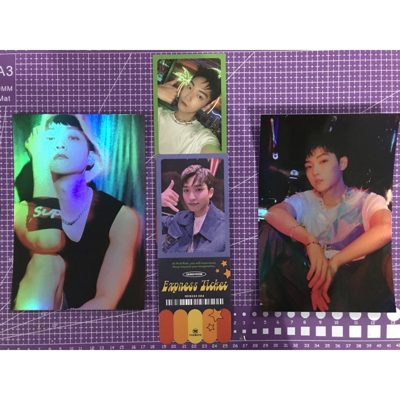 ticket postcard sunwoo kevin sangyeon the boyz thrill-ing tbz
