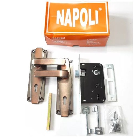 KUNCI PINTU TOP NAPOLI 603 ANTIK /KUNCI PINTU SET ANTIK /KUNCI PINTU SET KOMPLIT/HANDLE GAGANG PEGANGAN PINTU/PEGANGAN PINTU/HANDEL/Kunci pintu set TOP 603A Antik komplit handle gagang tarikan BERKUALITAS