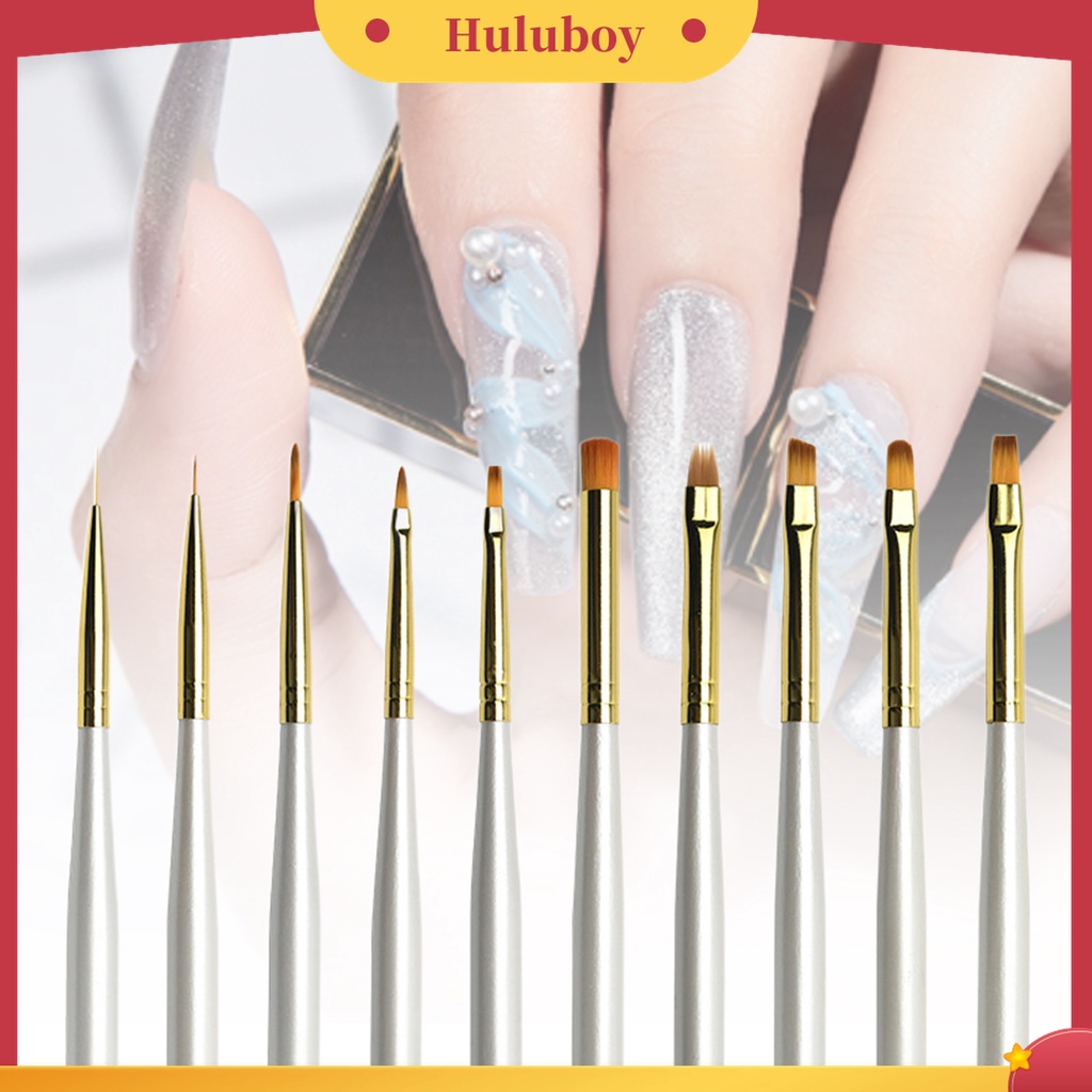 Huluboy Huluboy♡ Kuas Gambar Kuku Bahan Wol Nilon Untuk Salon