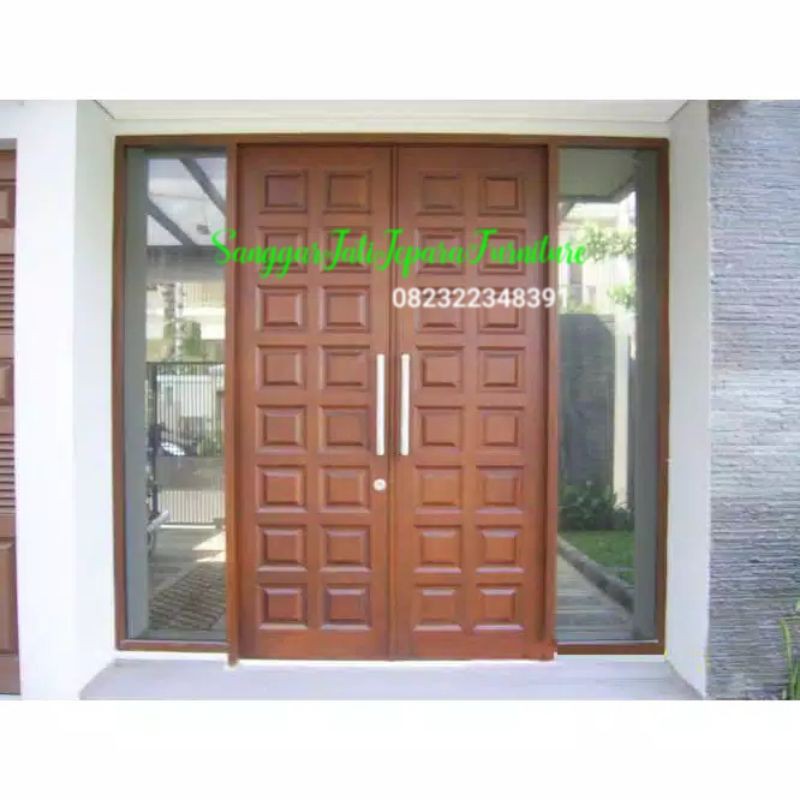 pintu utama kusen rumah kayu jati minimalis,pintu rumah