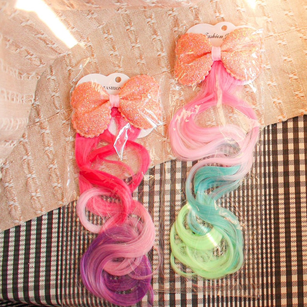Hairclip/Jepitan Rambut Palsu Anak Colorful (Import)
