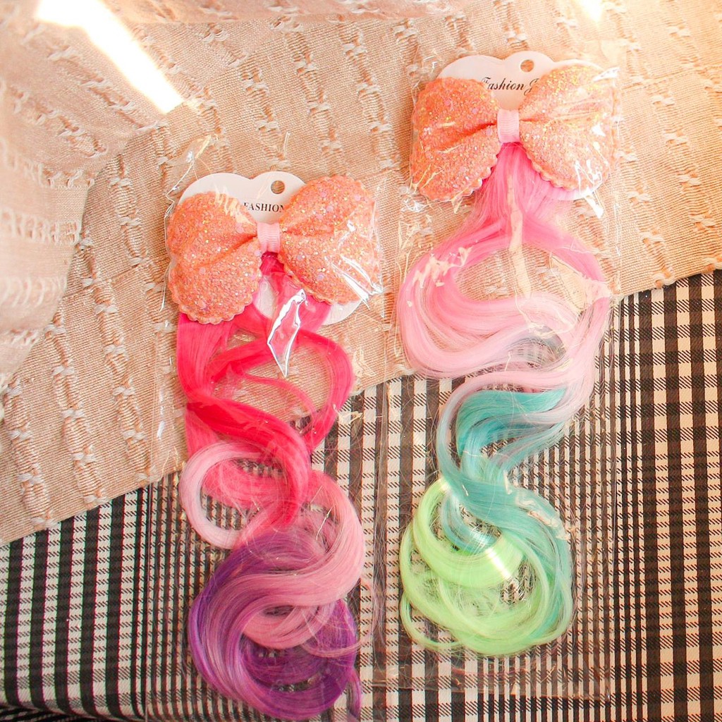 Jepitan rambut palsu/Hairclip Anak Colorful (Import Quality)