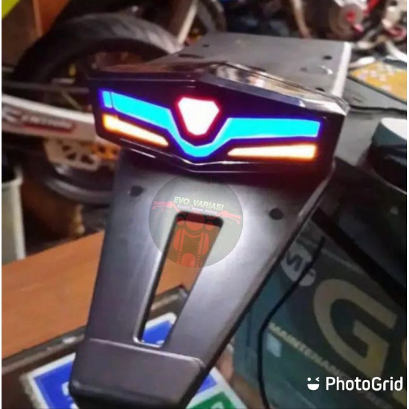 buntut spakbor belakang lampu stop klx transformer new 3 in 1 tail tidy variasi motor klx/crf dll