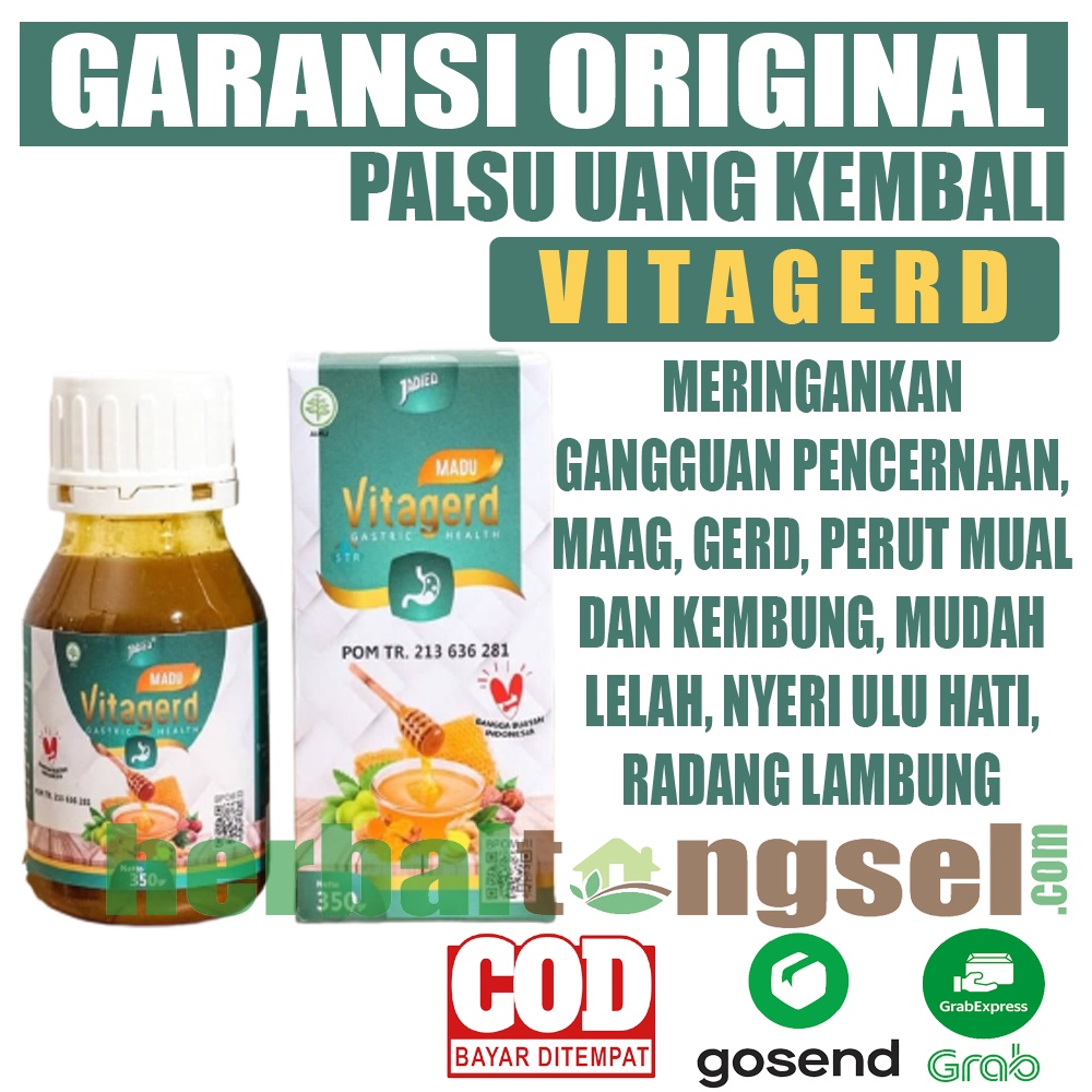 [BISA COD] Madu VITAGERD Herbal Obat GERD dan Asam Lambung Original Asli VITAGERD Madu Asam Lambung 