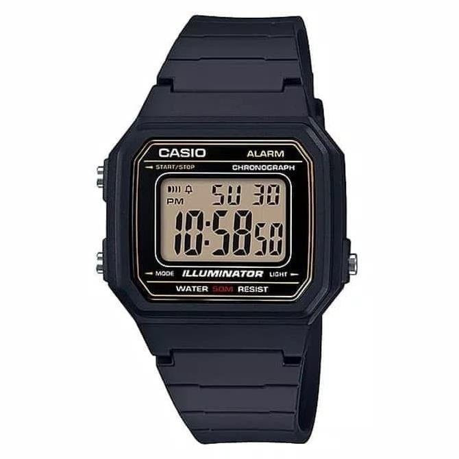 RECOMENDED JAM TANGAN UNISEX CASIO CLASSIC ILLUMINATOR CHRONOGRAPH W-217H-9AV