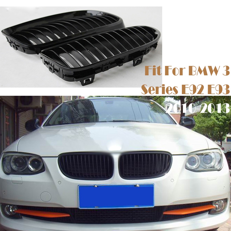 Kidney Grill Bumper Depan Warna Hitam Untuk BMW E92 E93 3 Series M3 2006-2013 M