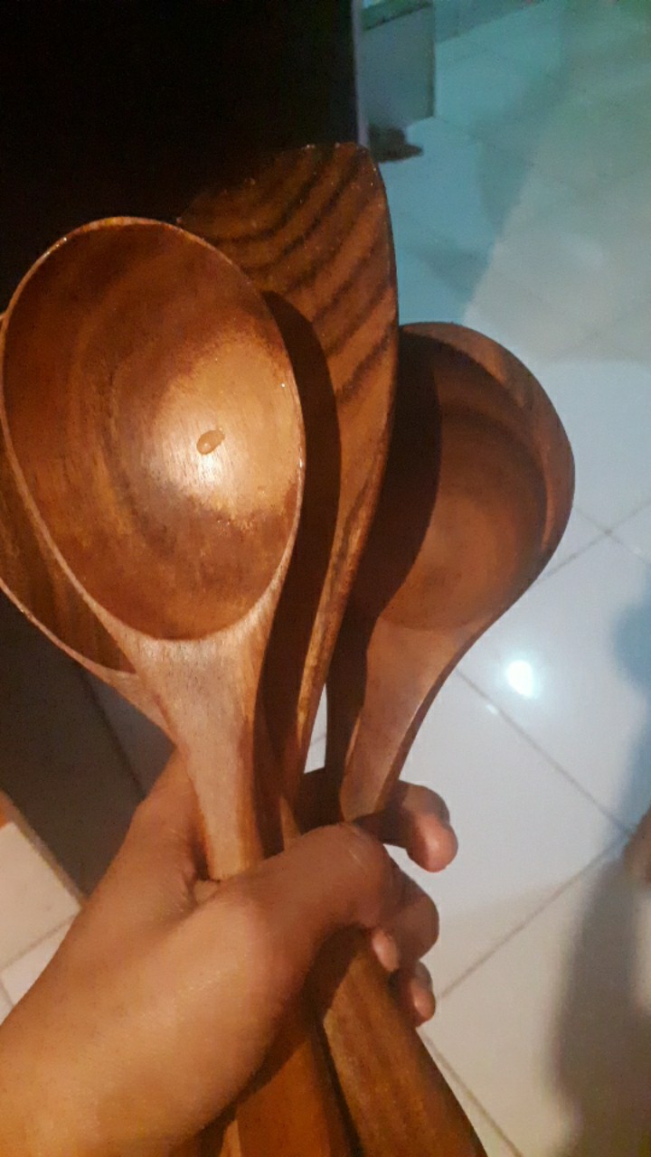 Wooden Kitchen Utensils 5in1 / Alat Masak Set Sendok Sutil Spatula Kayu / Teak Wood Spoon Set