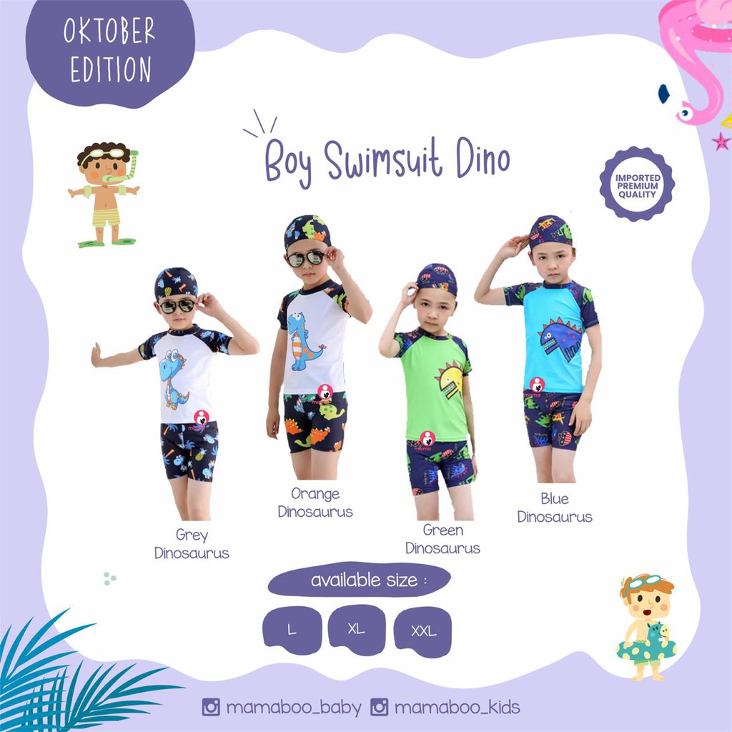 Boy Swimsuit - Dino Set