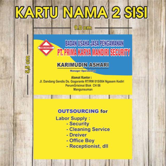 

Kartu Nama 2 Sisi AP 230 / Name Card / Business Card