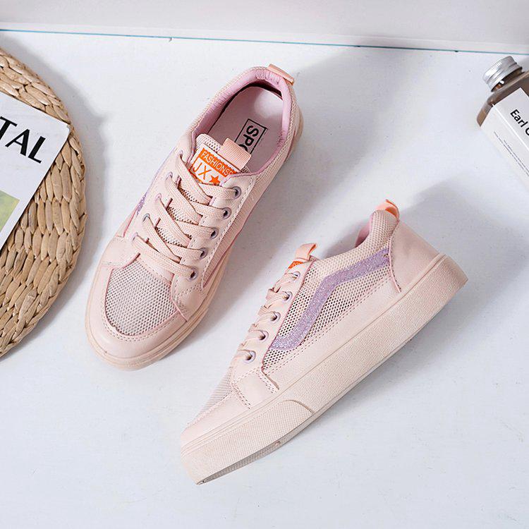 Ielgy Sepatu Sneakers Gaya Korea Harajuku Bahan Mesh 