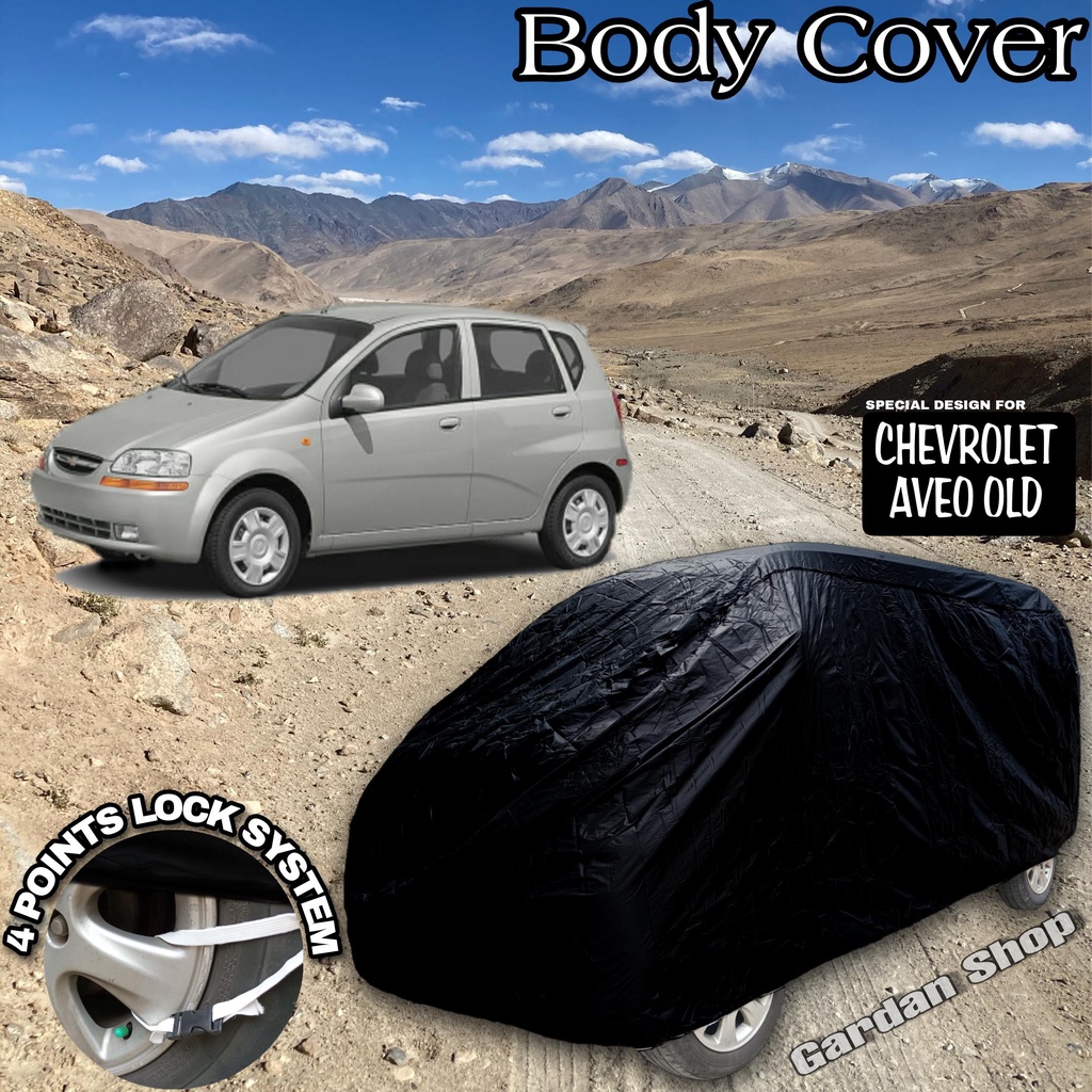 Sarung Mobil CHEVROLET AVEO OLD Hitam POLOS Body Cover Chevrolet Aveo Old Full Black