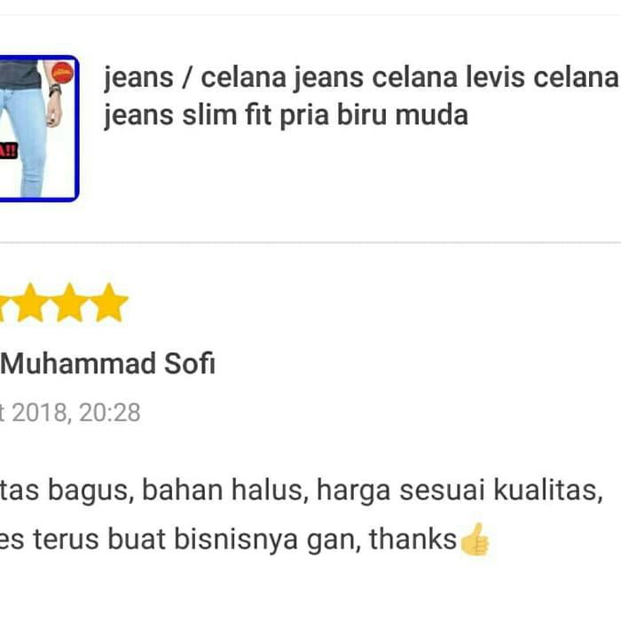 Termurah Jeans / Celana Jeans Celana Levis Celana Jeans Slim Fit Pria Biru Muda - Biru Muda, Xxl