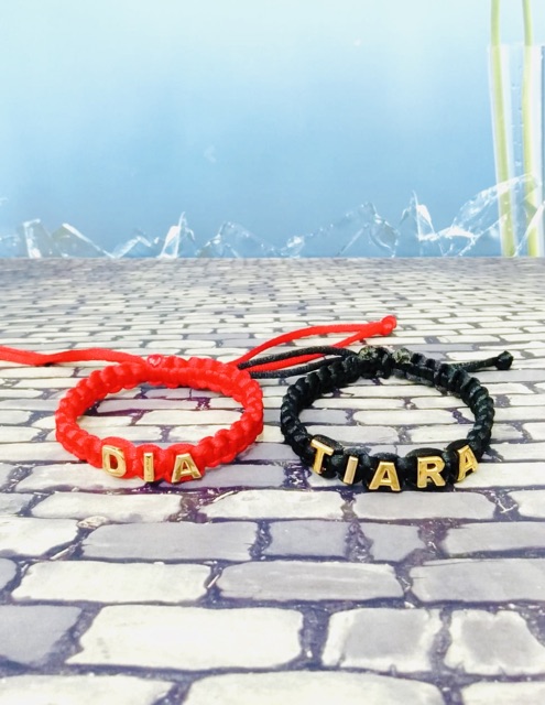 Gelang nama // gelang huruf // gelang rajut // gelang inisial // gelang alphabet // gelang abjad