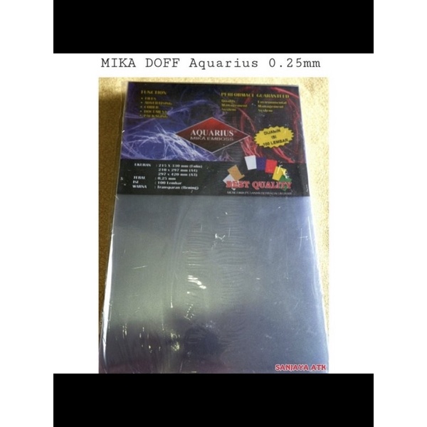 

Terbaik Mika Doff Emboss 0.25mm folio dan A4