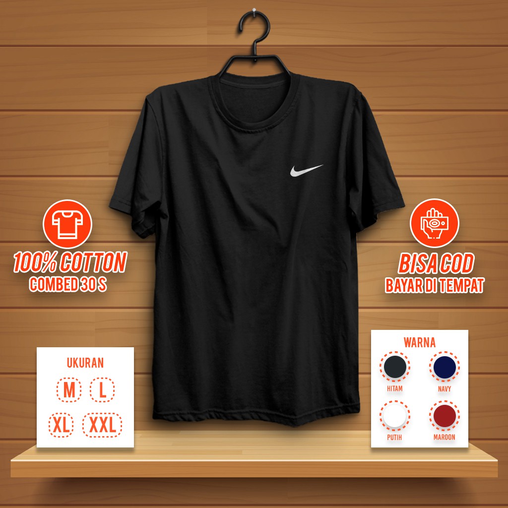 Kaos pria just do it kecil kaos distro baju oblong atasan lengan pendek kaos murah