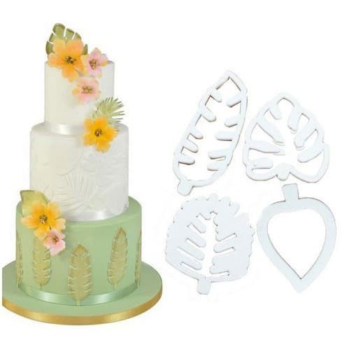 Fondant Cutter - Cetakan Fondant Tropical Leaves (4pcs)