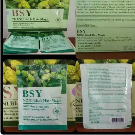 BSY NONI BLACK HAIR MAGIC - PENGHITAM RAMBUT ALAMI GOOD QUALITY PER BOX