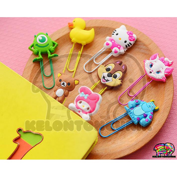 

PROMO CARTOON Paper Clip Klip Kertas Bookmark akhr tahun 40%sale